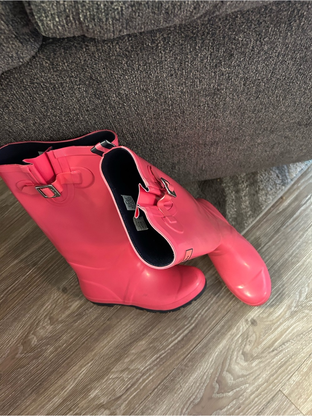 Joules Bright Pink Mid-Calf Waterproof Rain Boots